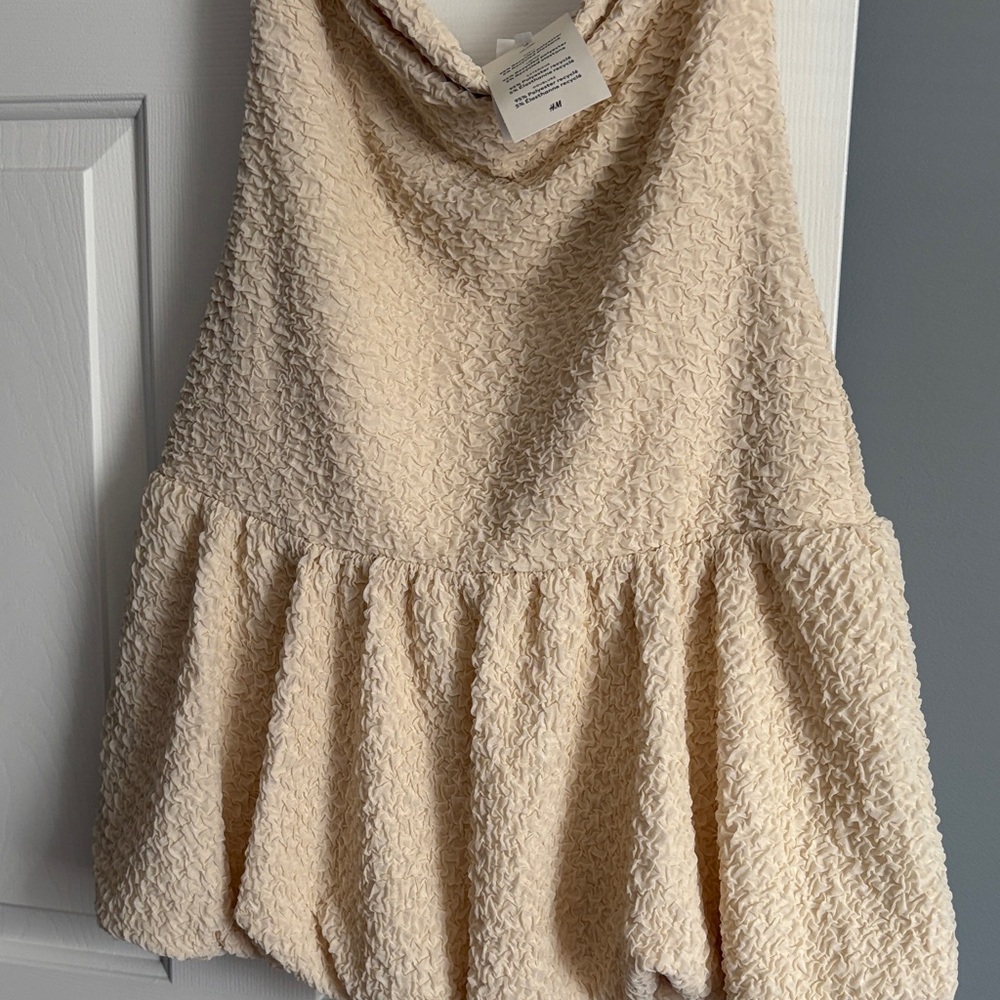 H&M Cream Textured Dress